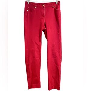 J. McLaughlin Red Casual Cotton Stretch Pants Size 0